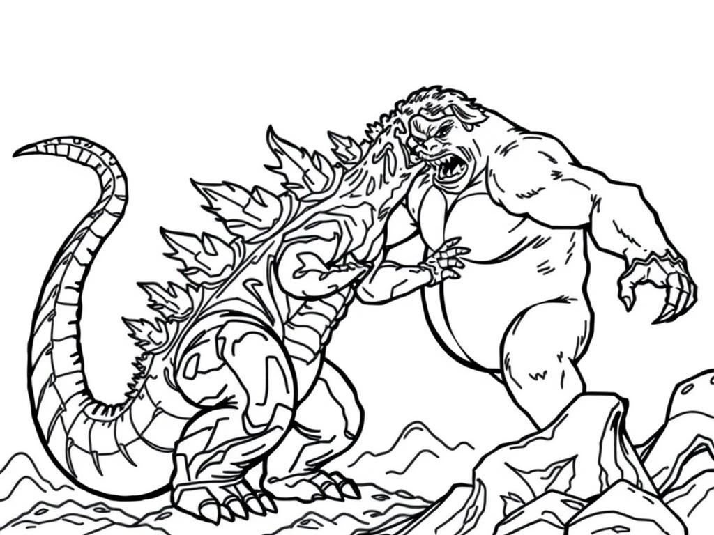 Preview of godzilla fighting king kong