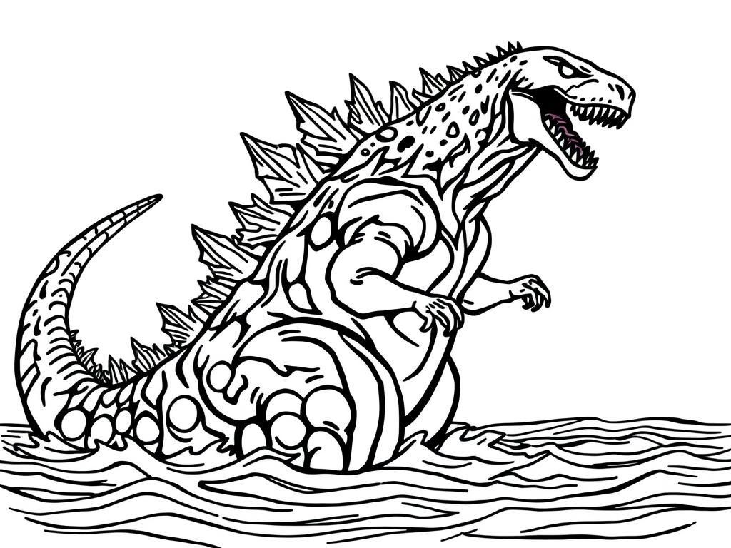 Monsters Coloring Page
