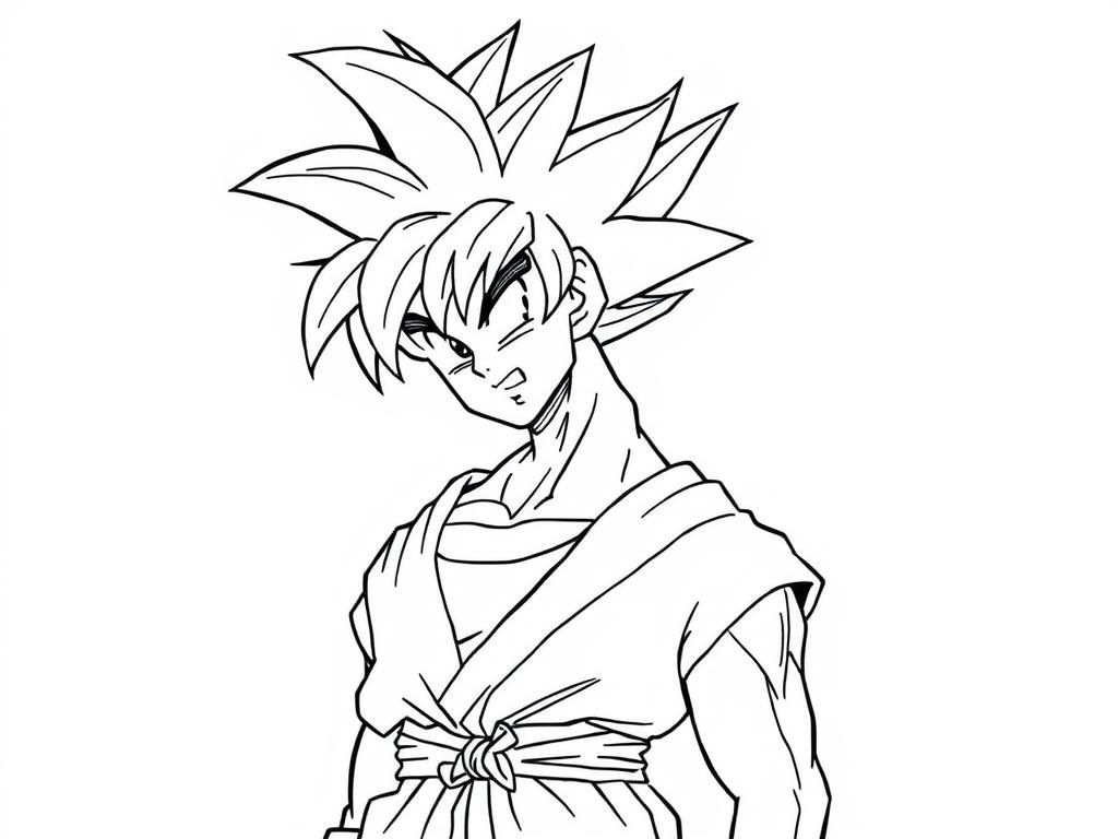 Goku Super Saiyan Coloring Page
