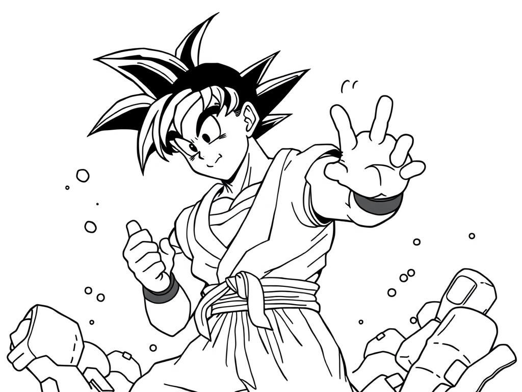 goku playing with computer and machine learning