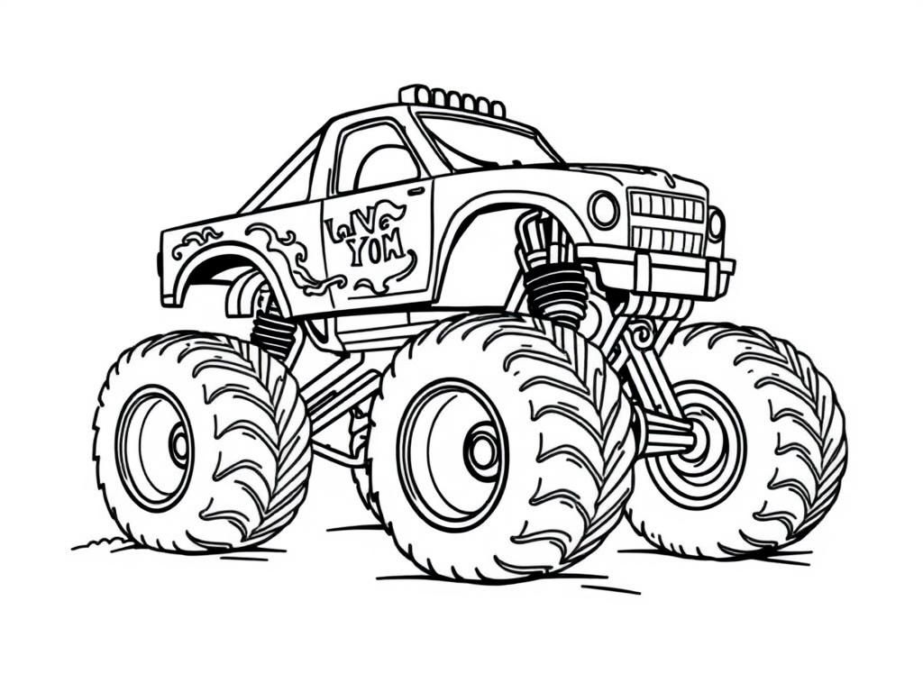 Monster Truck Coloring Page