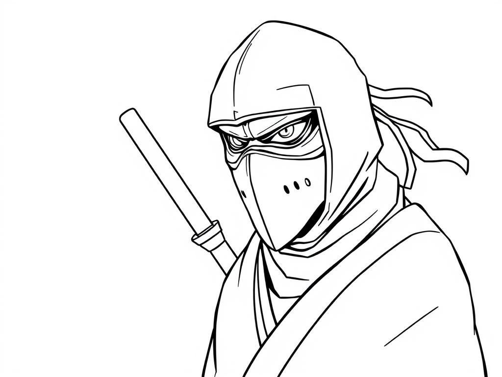 Preview of grown up ninja against humanoid ith mask