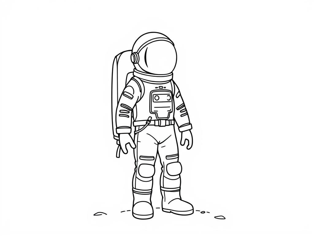 Preview of grown up tall astronaut without ground