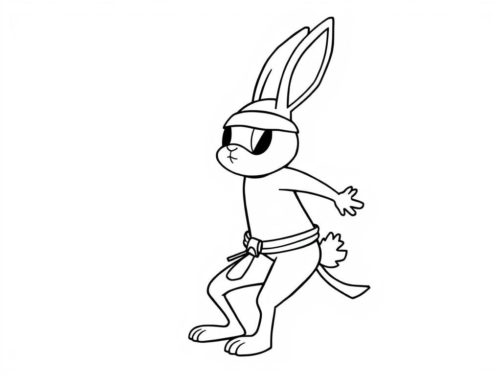 grown up tall ninja hop bunny