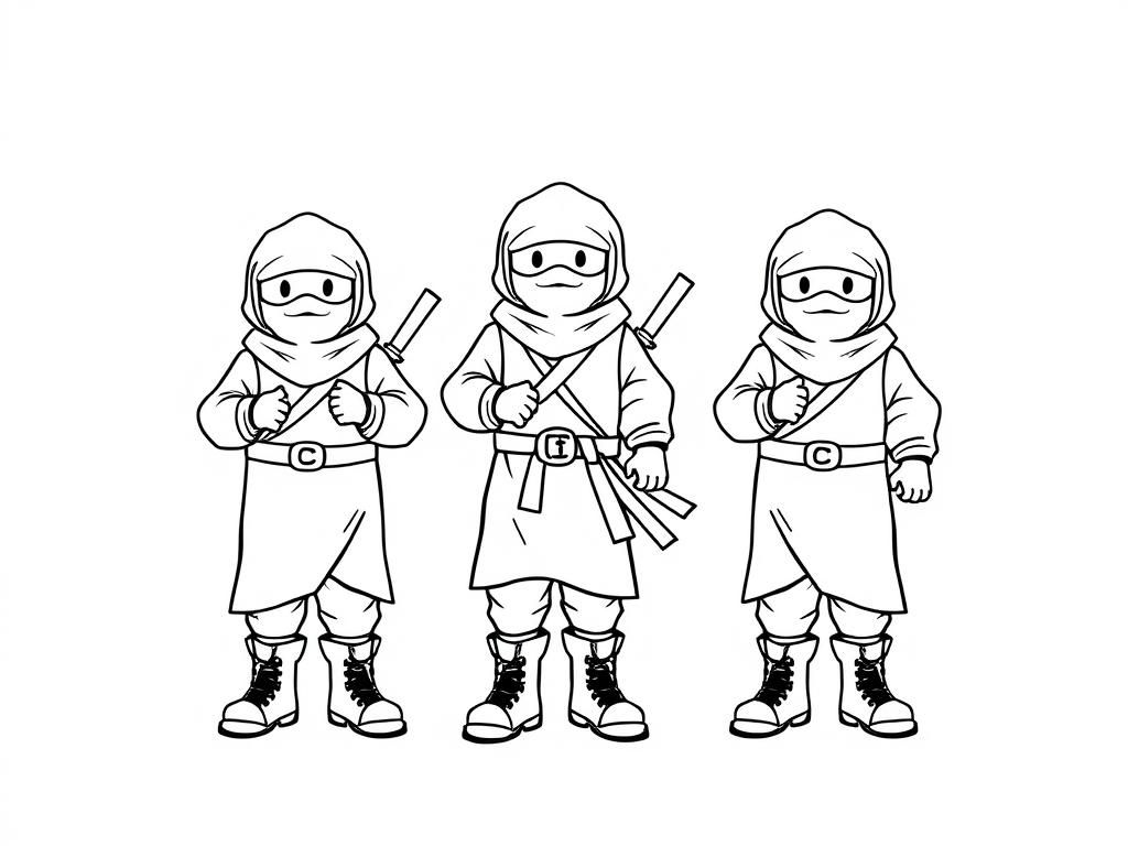 grownup tall ninjas five ninjas with boots