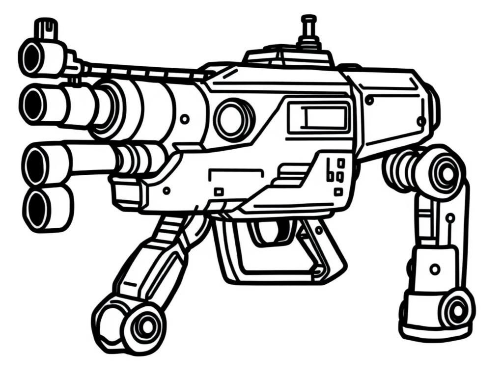 Futuristic Robot Coloring Page