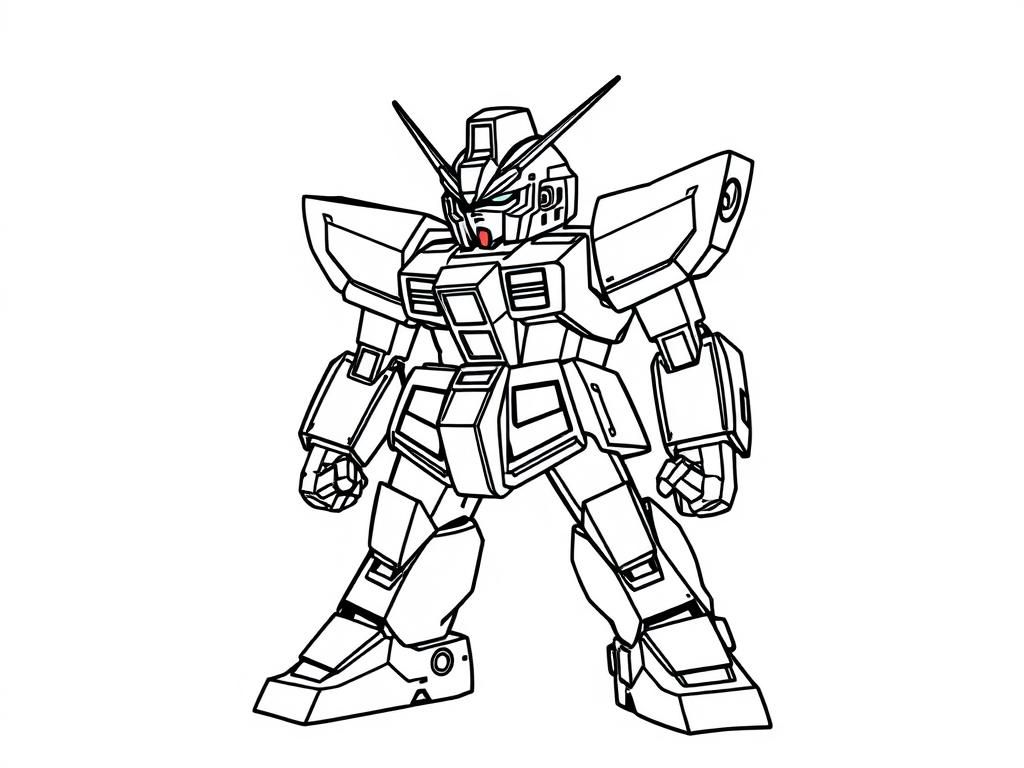 Futuristic Robot Coloring Page