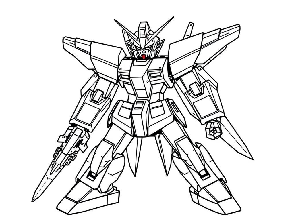 Futuristic Robot Coloring Page