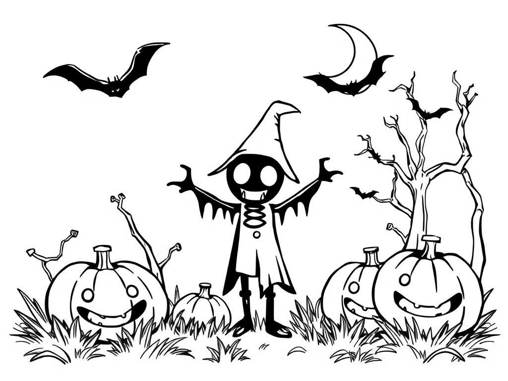 Halloween Vampire Coloring Page