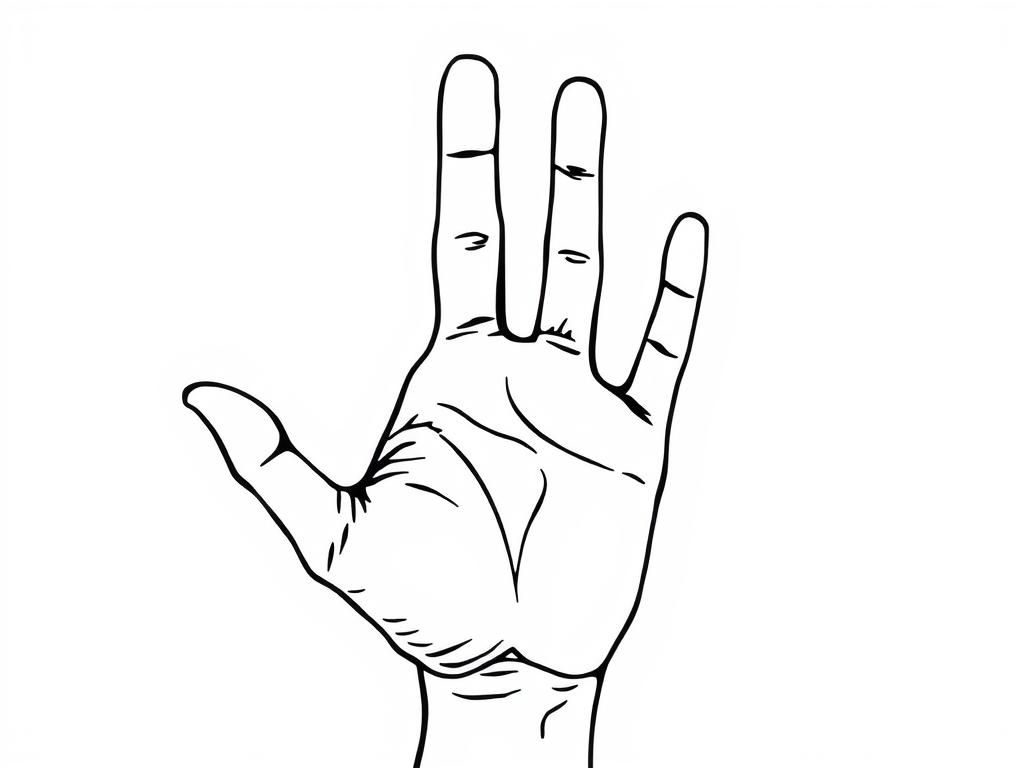 Human Hand Coloring Page