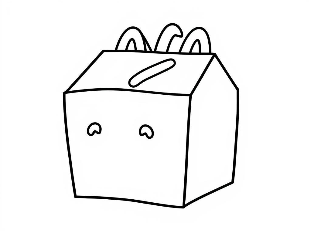 Happy Meal - Free Printable Coloring Page