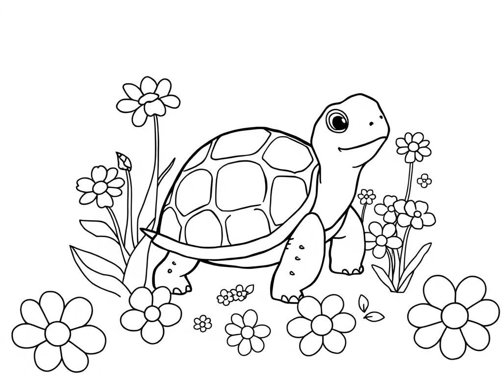Turtle Coloring Page