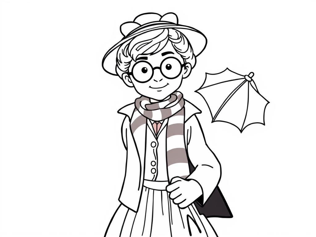 Preview of Harry Potter  dressed as Mary Poppins