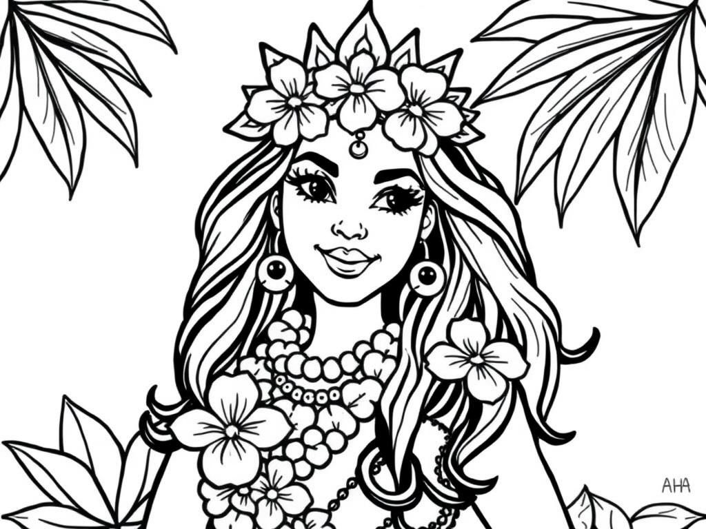 Nature Fairy Coloring Page