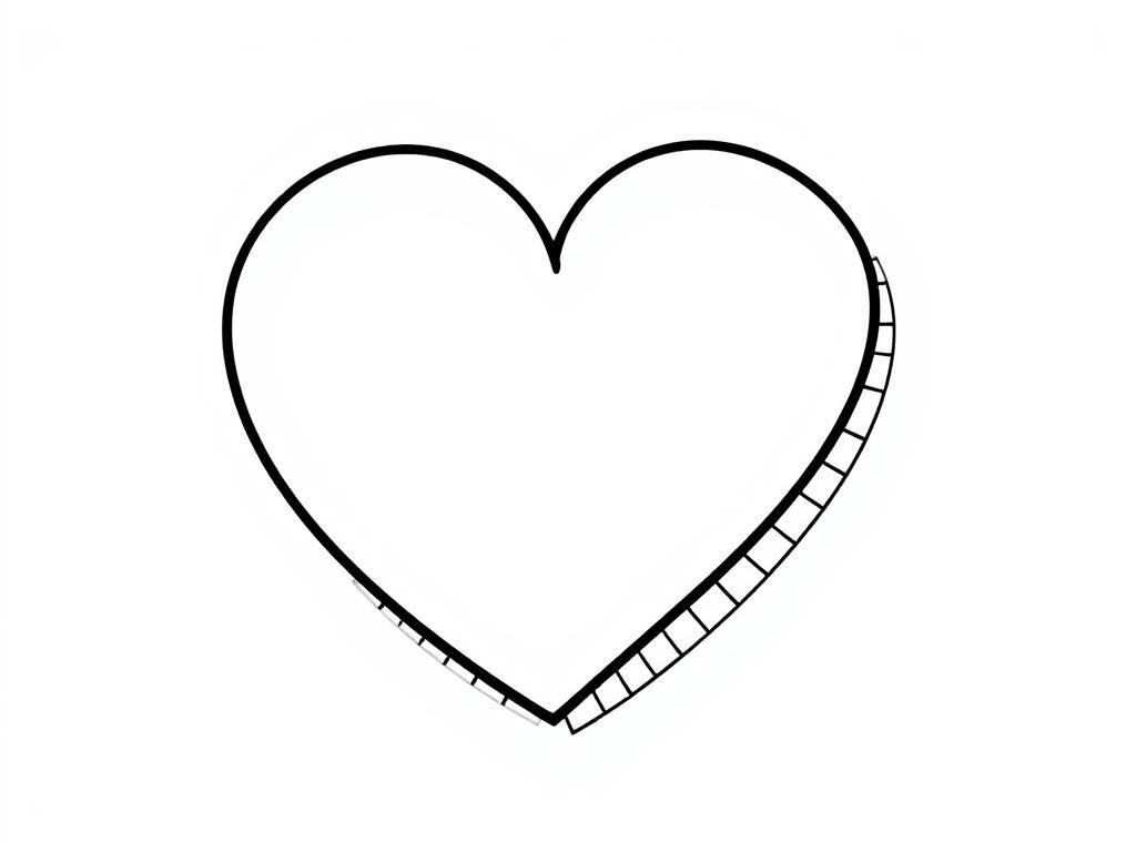 Heart Film Strip Coloring Page