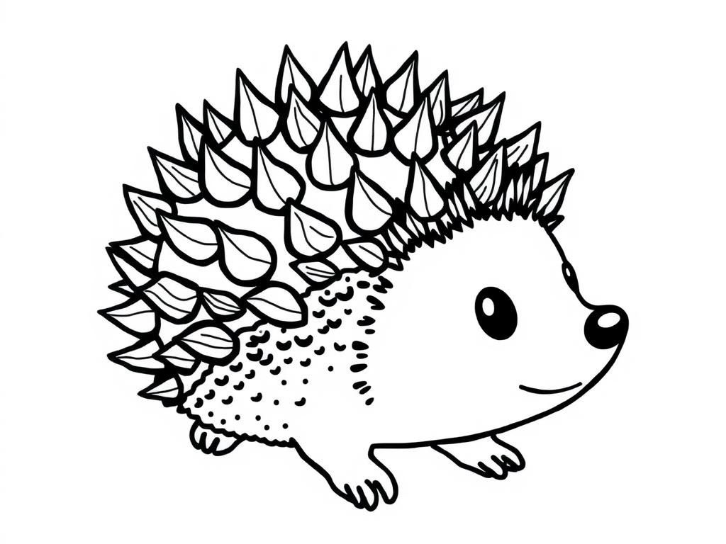 hedgehock - Free Printable Coloring Page