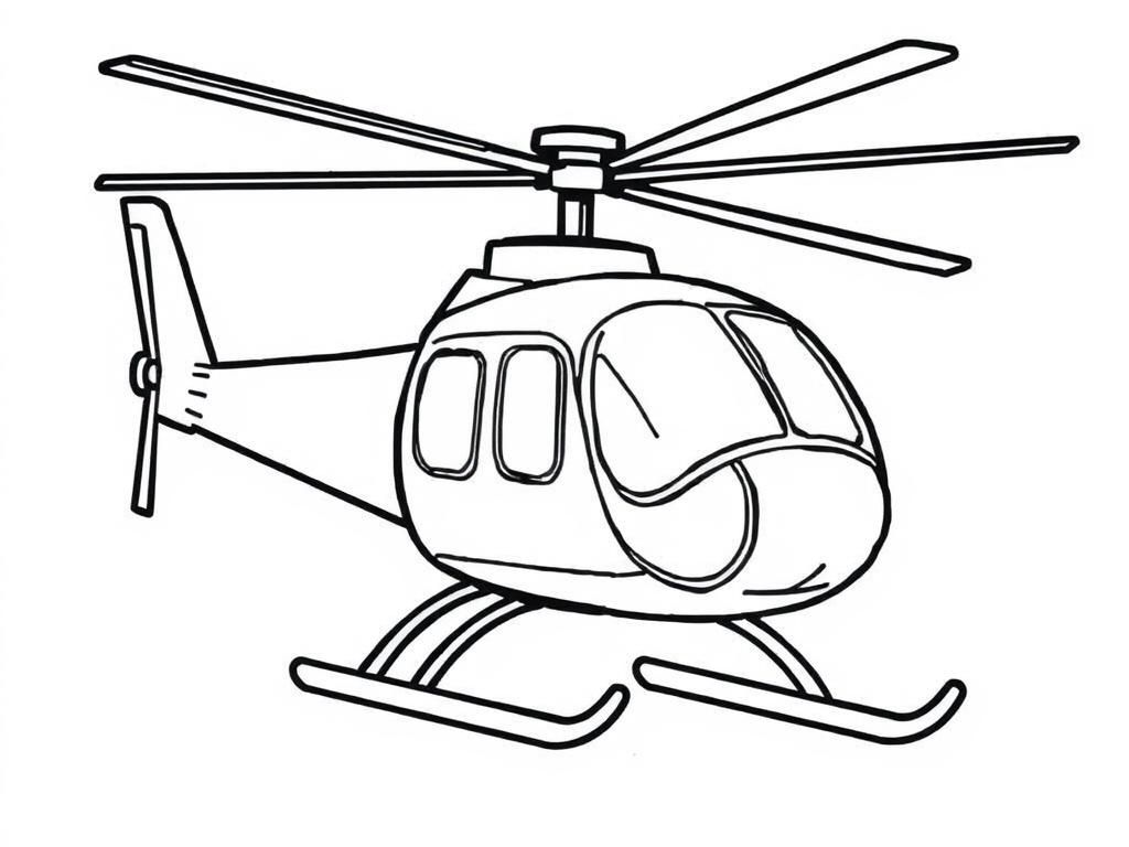 Kleurplaat van een helikopter