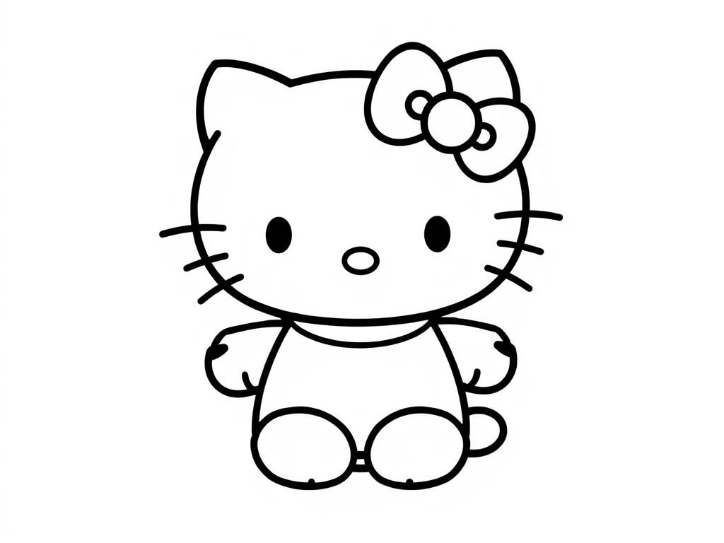 Hello Kitty Coloring Page