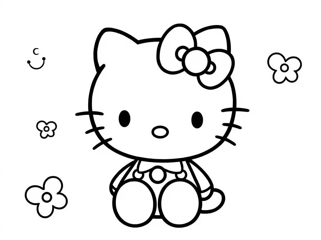 Hello Kitty Coloring Page