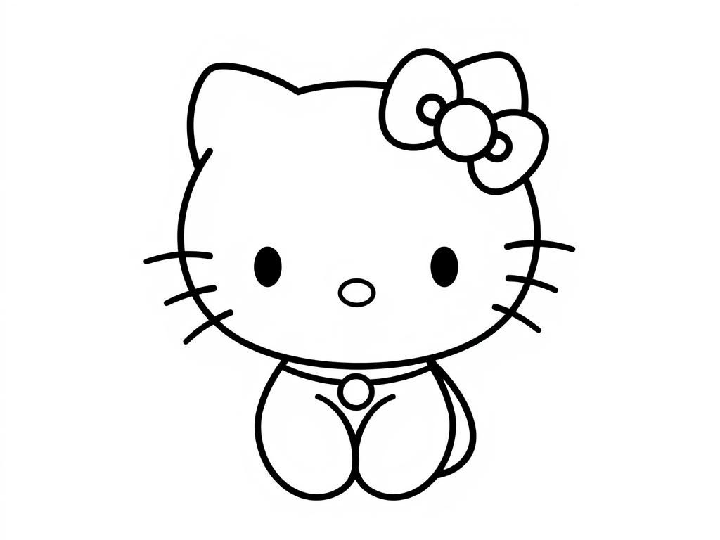Hello Kitty Coloring Page