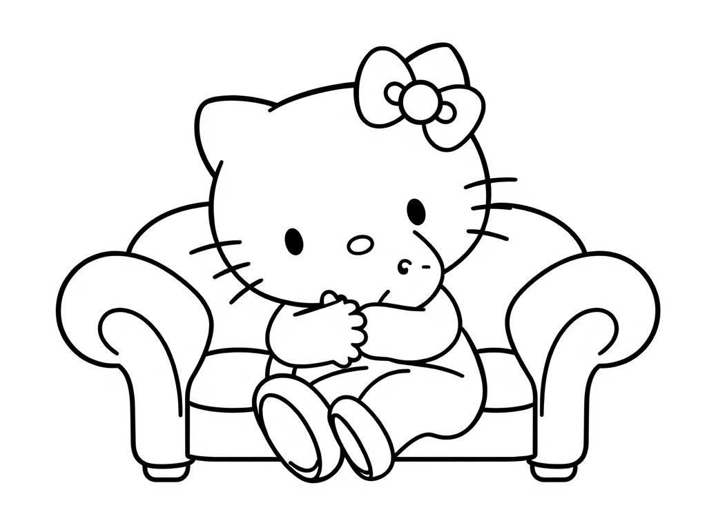 Hello Kitty Coloring Page