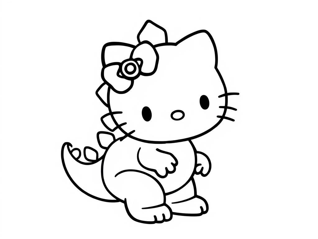 Preview of Hello Kitty dressed as a dinosaur