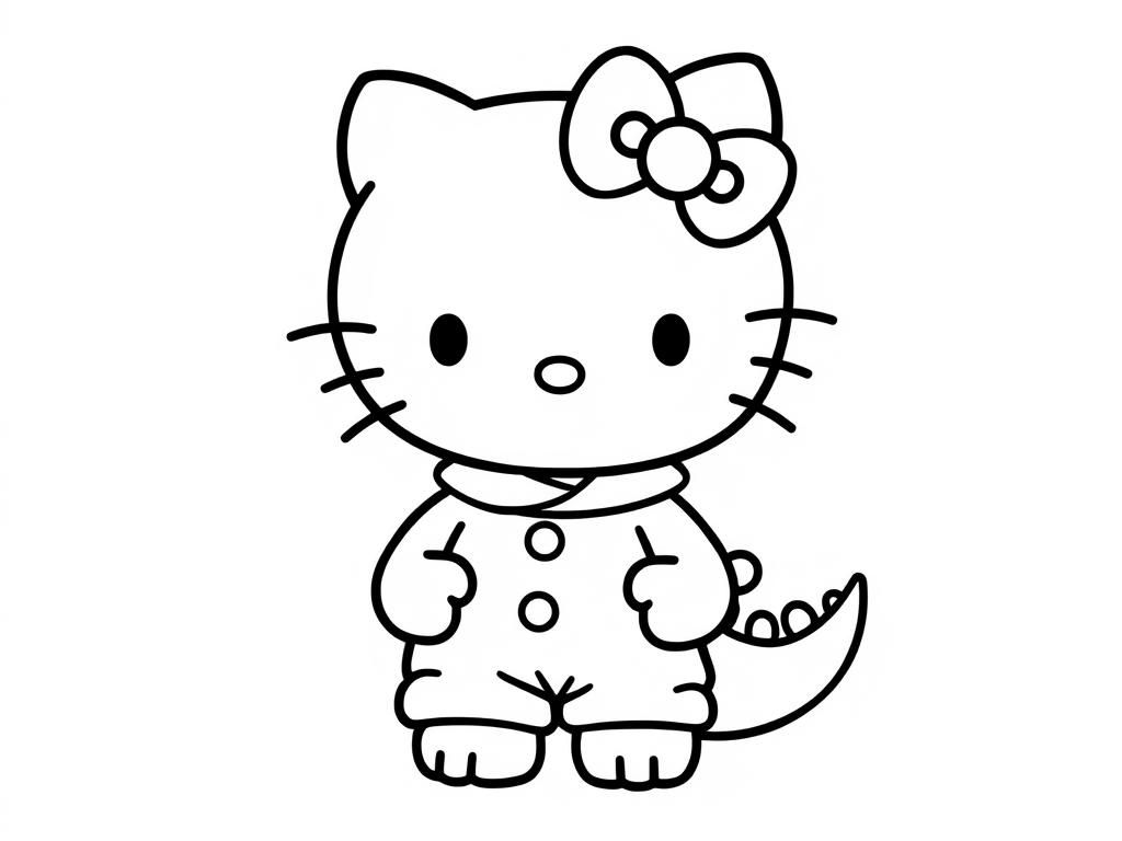Hello Kitty kleurplaat