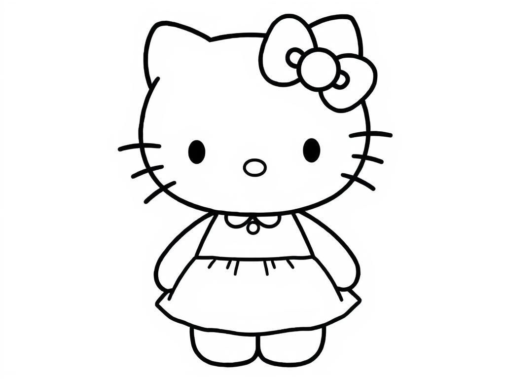 Hello Kitty Coloring Page: Sanrio Character Fun