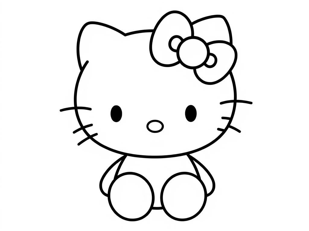 Hello Kitty Coloring Page