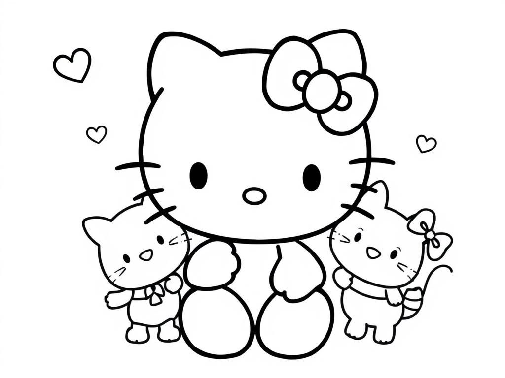 Hello Kitty Coloring Page