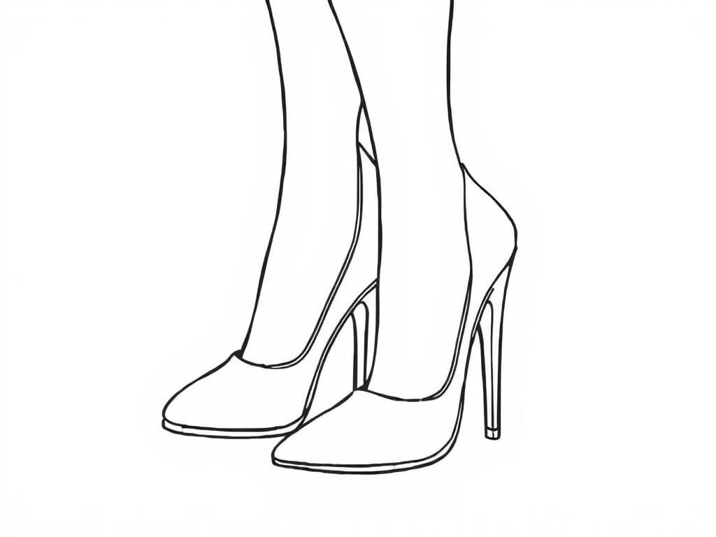 Stunning High Heel Coloring Page
