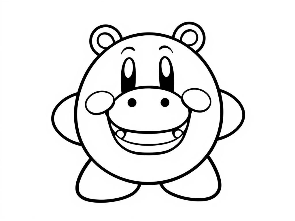 Smiling Bear Coloring Page