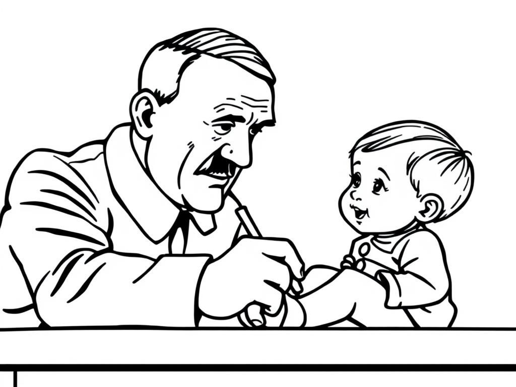 Preview of hitler playing with kid