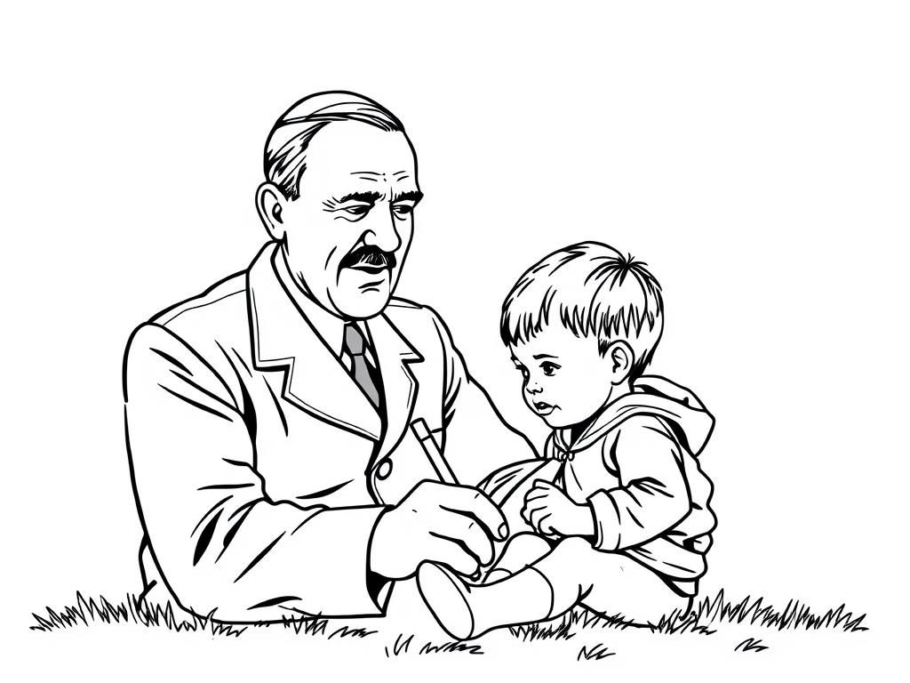 hitler playing with kid