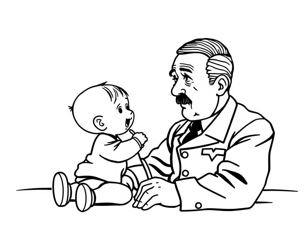 hitler playing with kid