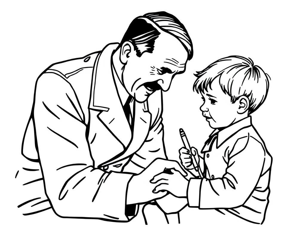 hitler playing with kid