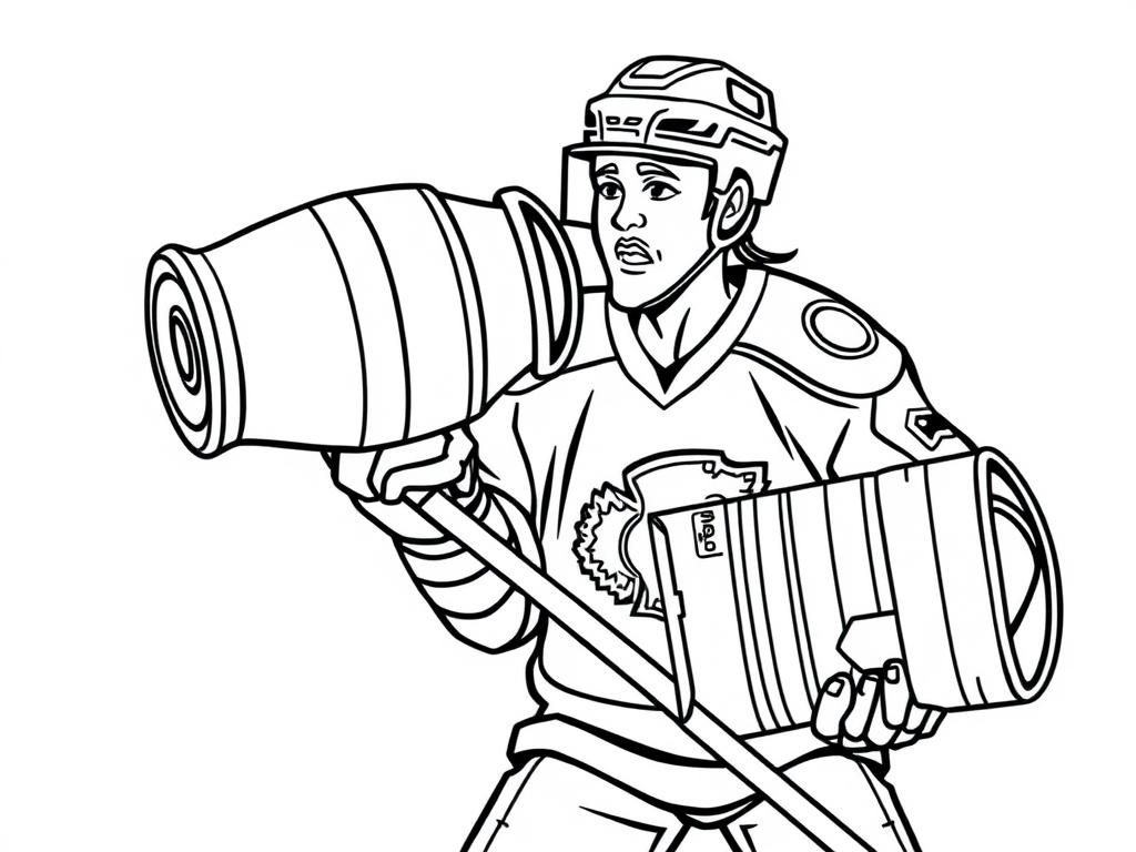 Hockey Goalie Coloring Page