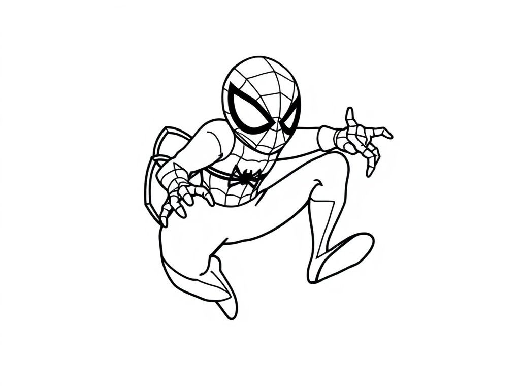 Homem aranha - Free Printable Coloring Page