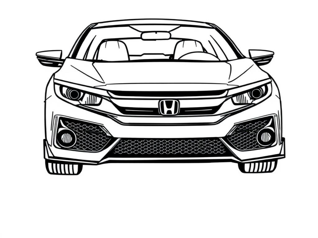 Honda Car Coloring Page