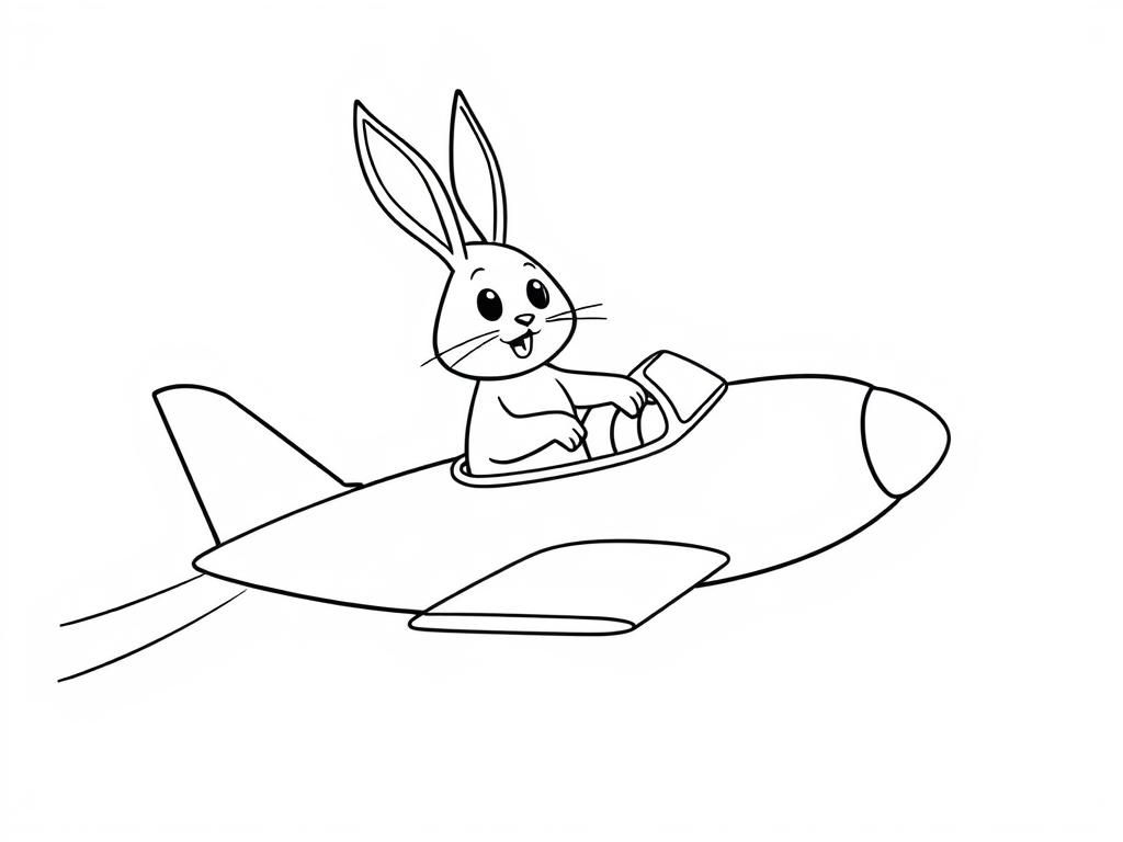 Preview of hop bunny in a plane