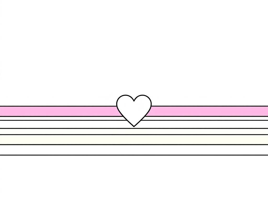 Heart Coloring Page with Stripes