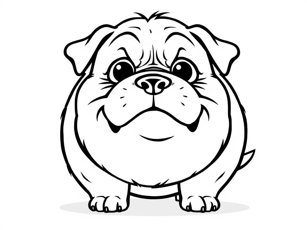 Horrifying fat chubby dog