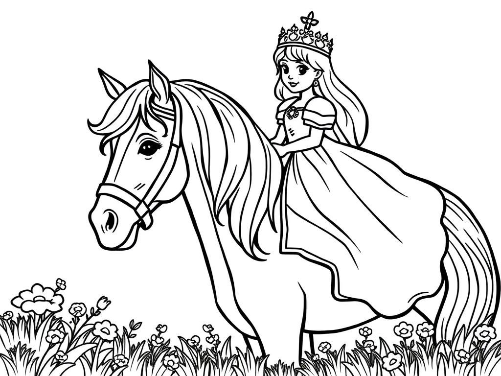 horse with princess