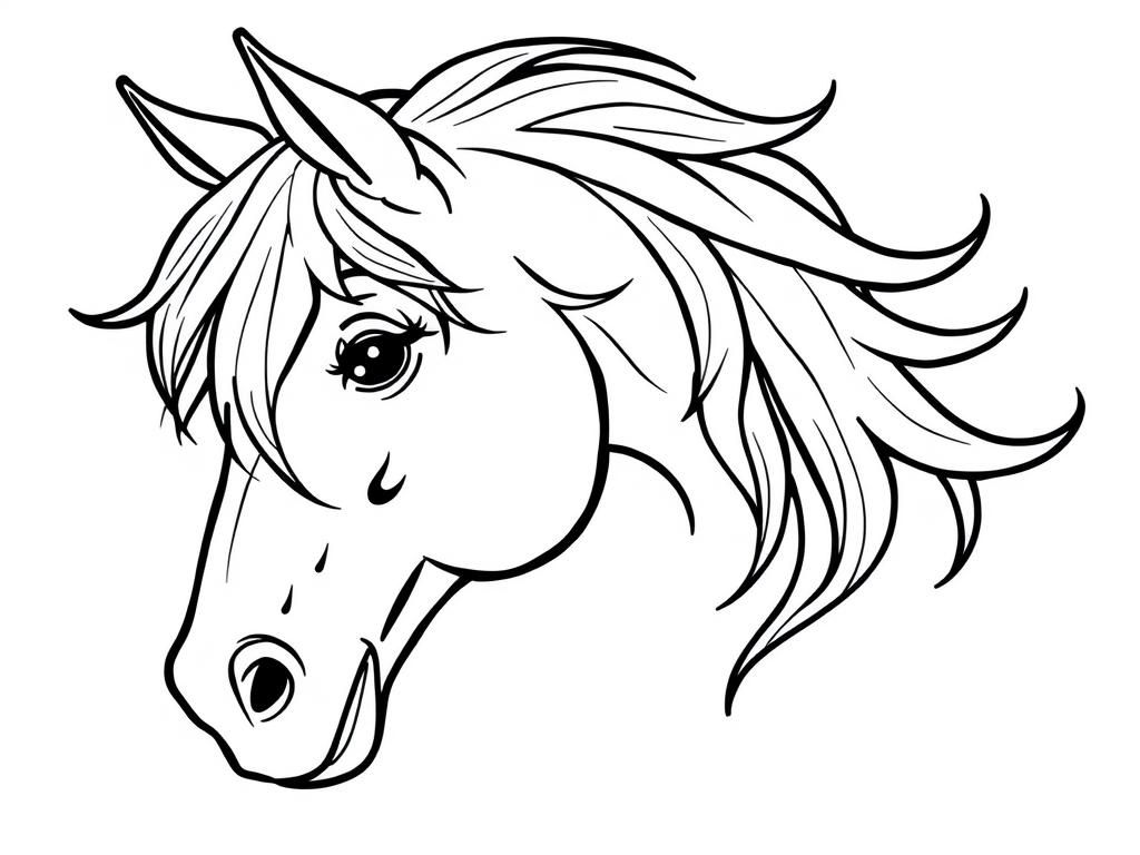 Horse Head Coloring Page
