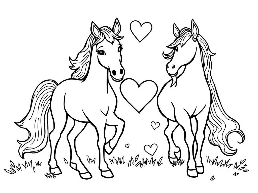 Horse Coloring Page for Kids