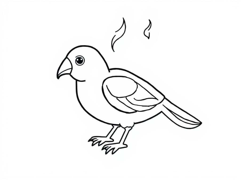 Bird Steam Coloring Page