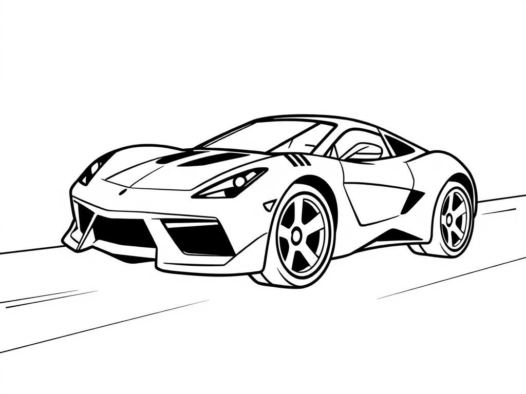 Sports Car Coloring Page