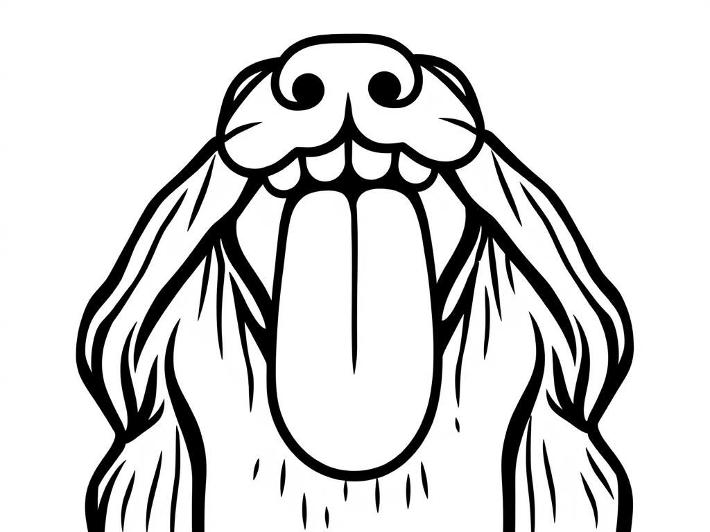 Cartoon Dog Coloring Page