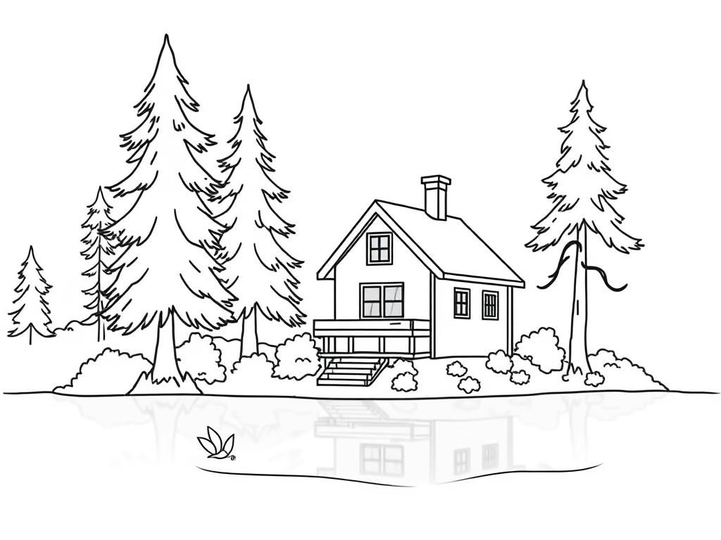 Preview of House in the forest by the lake
