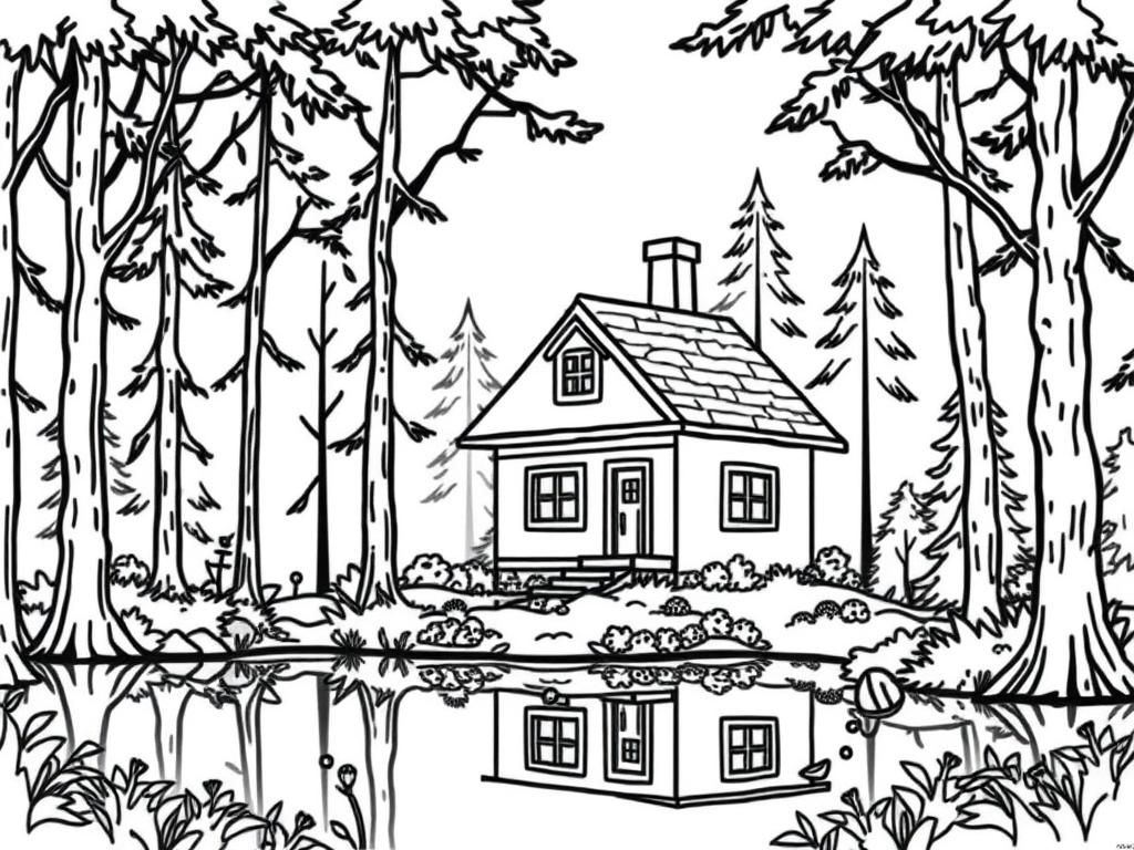 Preview of House in the forest by the lake